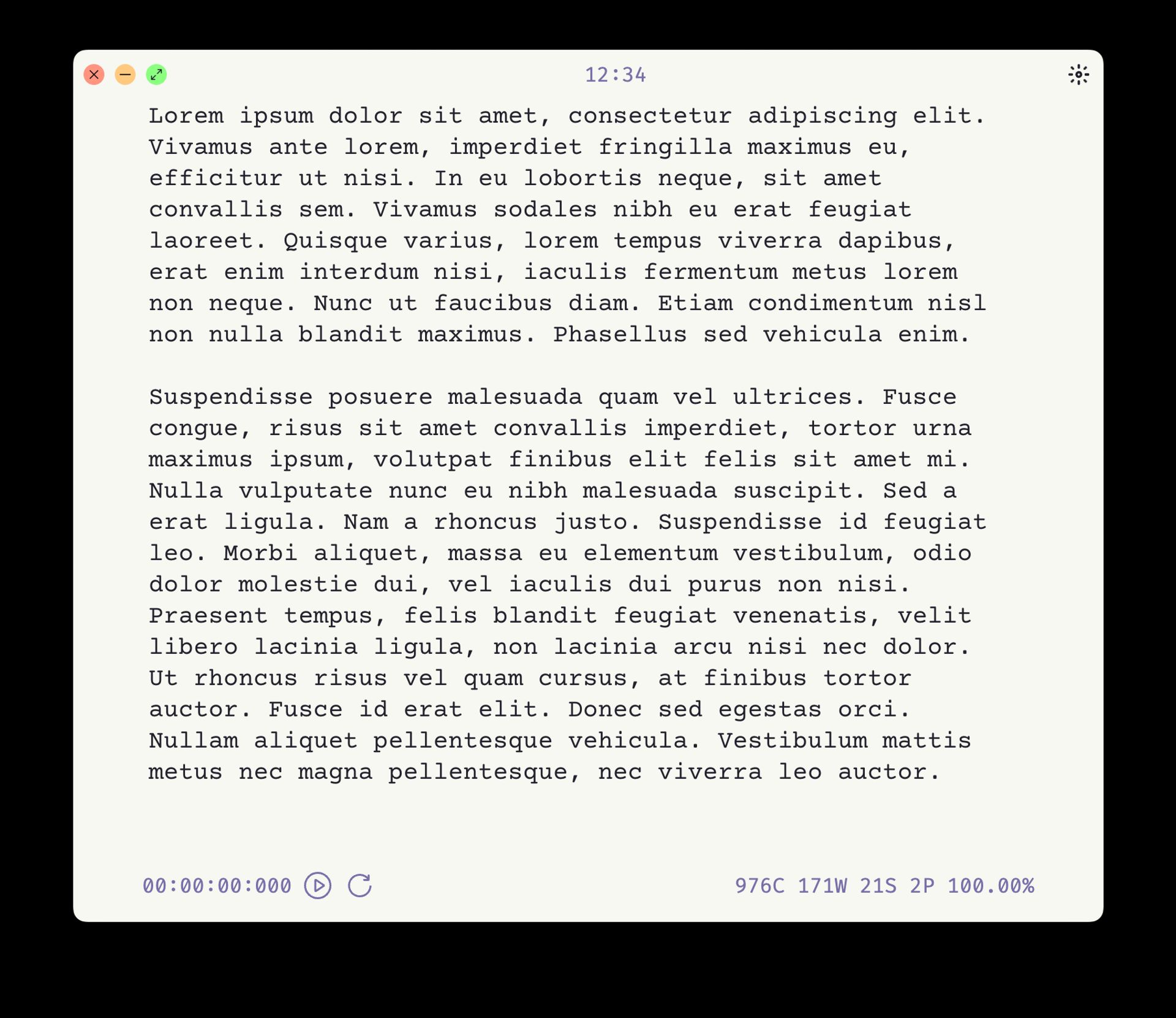 Writer screenshot